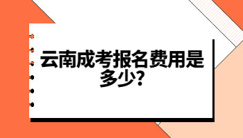 云南成考報名費用