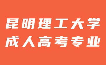 2024年昆明理工大學成人高考報考專業